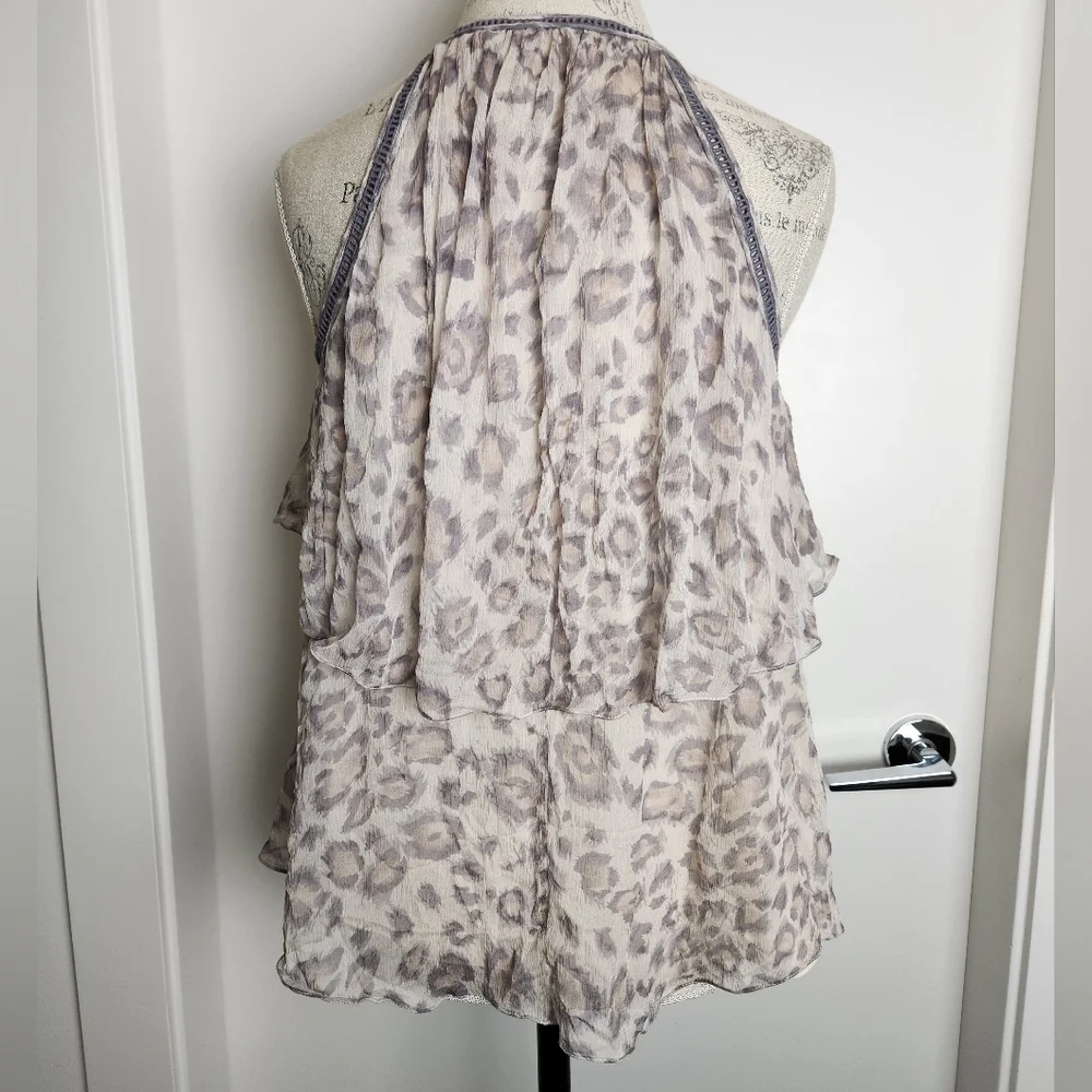 Vintage Leopard Silk Halter Top - Picture 5 of 15